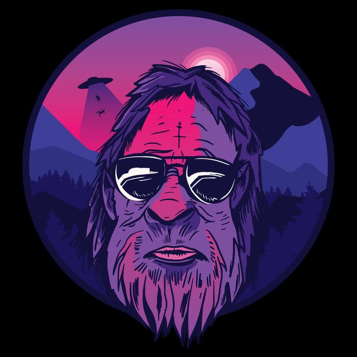Bigfoot UFO Mountain Bucket Hat