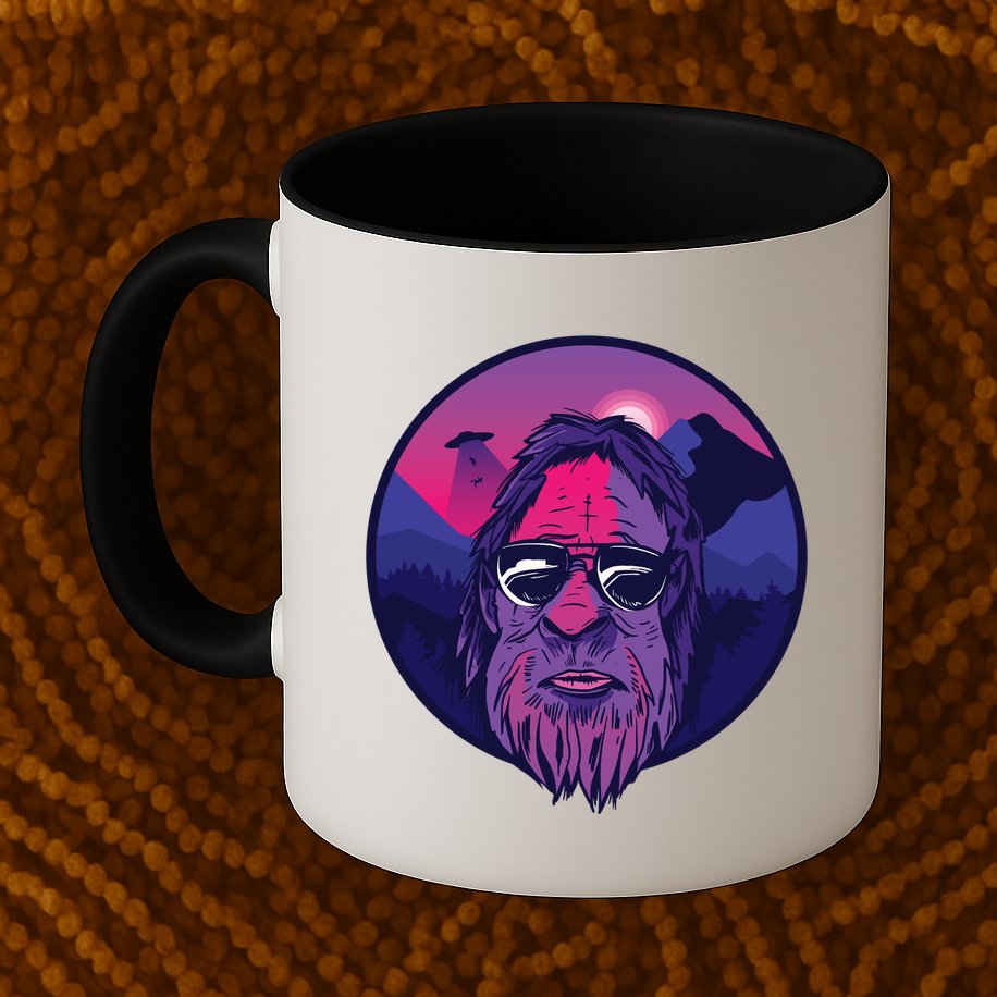 Bigfoot UFO Mountain Mug