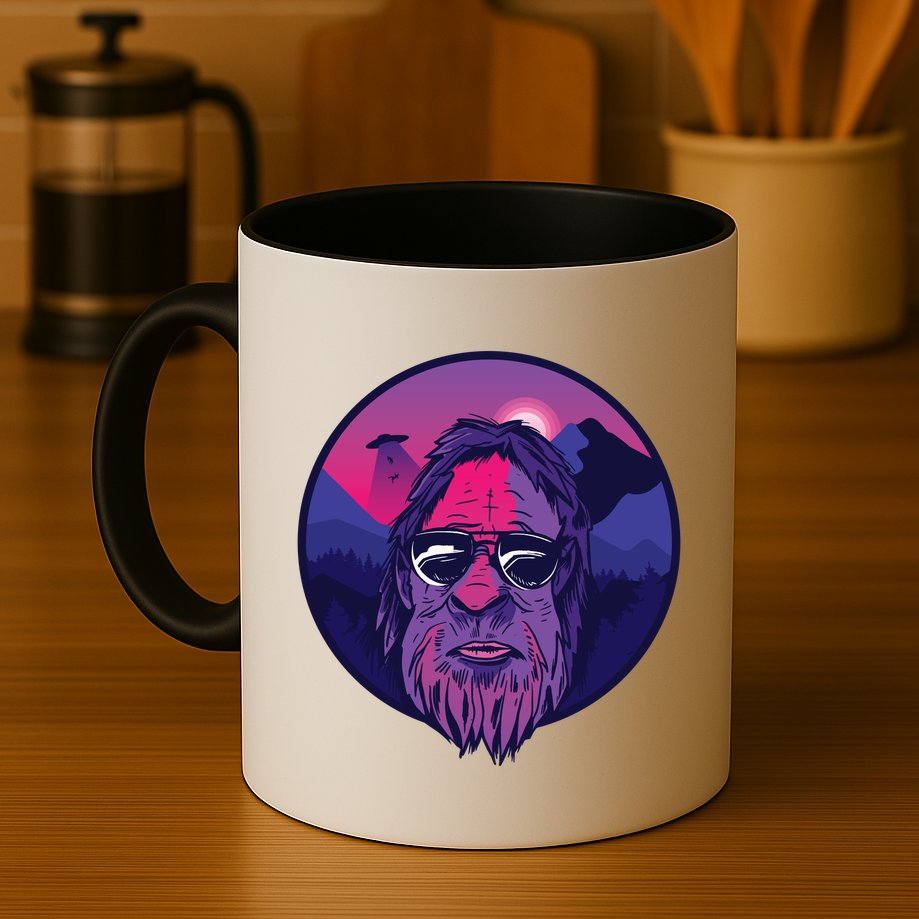 Bigfoot UFO Mountain Mug