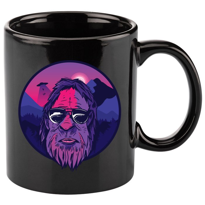Bigfoot UFO Mountain 11oz C Handle Ceramic Mug
