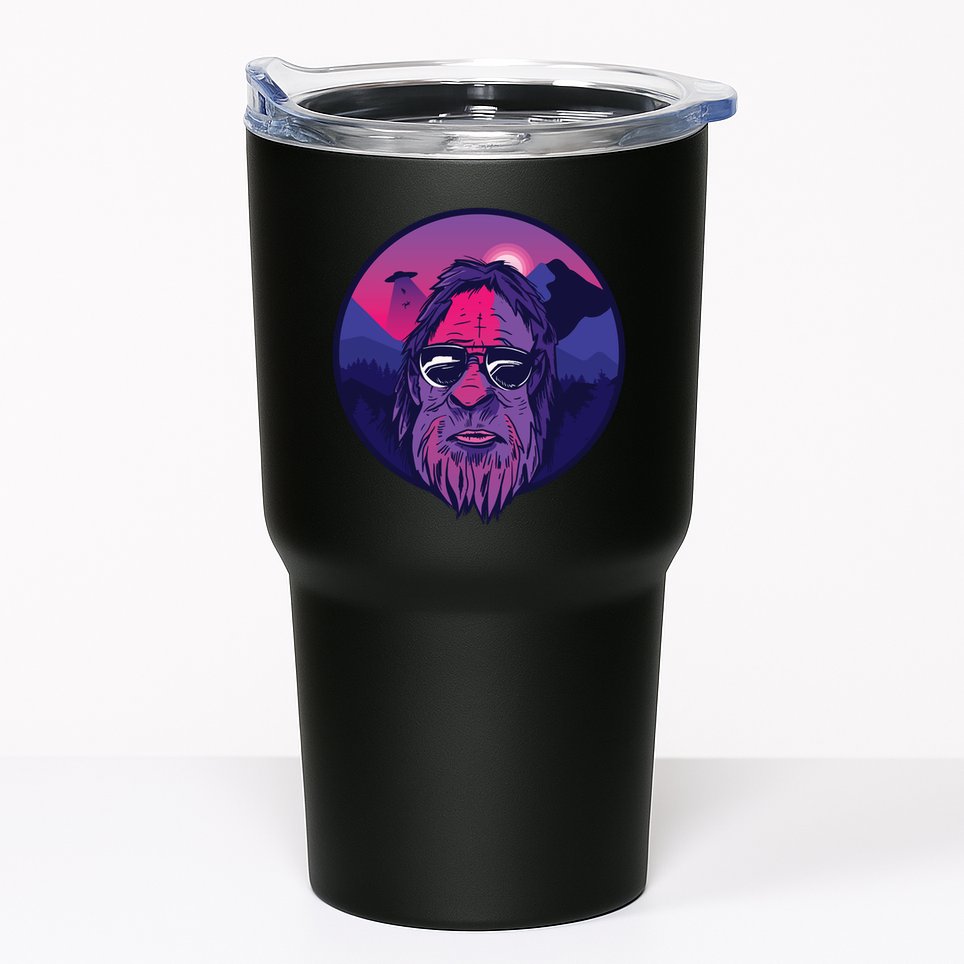 Bigfoot UFO Mountain Tumbler