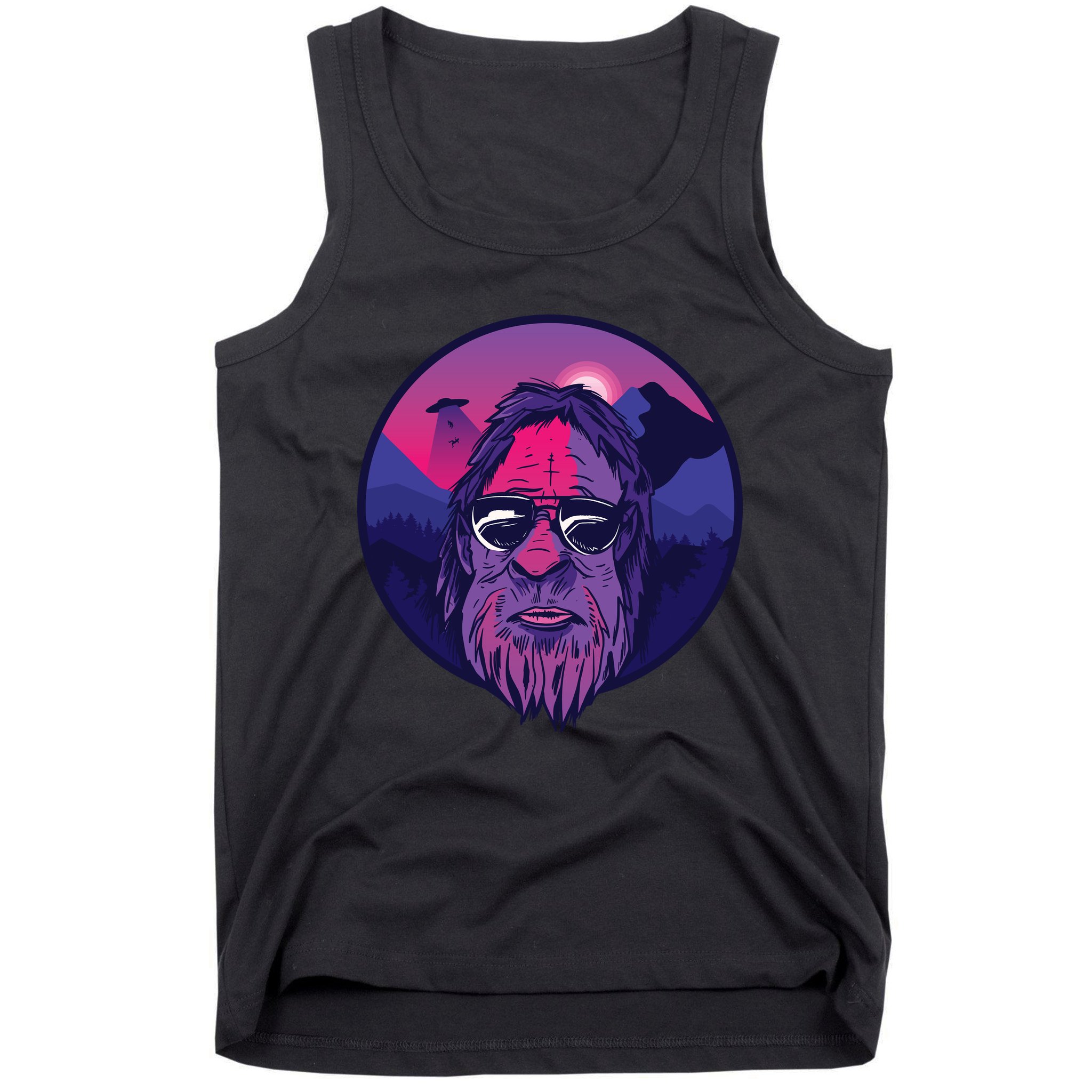 Bigfoot UFO Mountain Tank Top