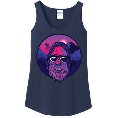 Bigfoot UFO Mountain Ladies Essential Tank