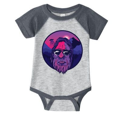 Bigfoot UFO Mountain Infant Baby Jersey Bodysuit