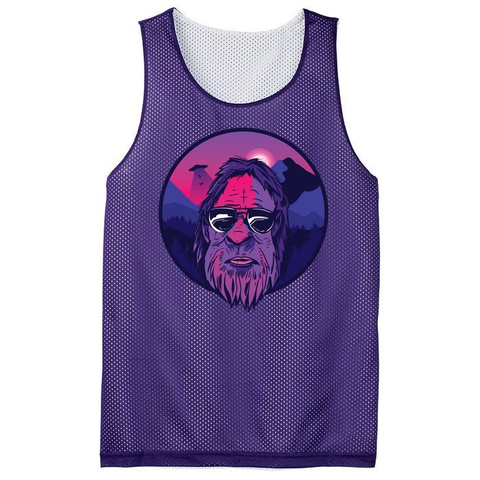 Bigfoot UFO Mountain Mesh Reversible Basketball Jersey Tank