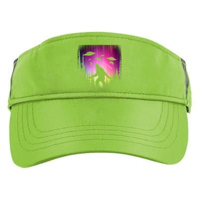 Bigfoot UFOs In Forest Adult Drive Performance Visor