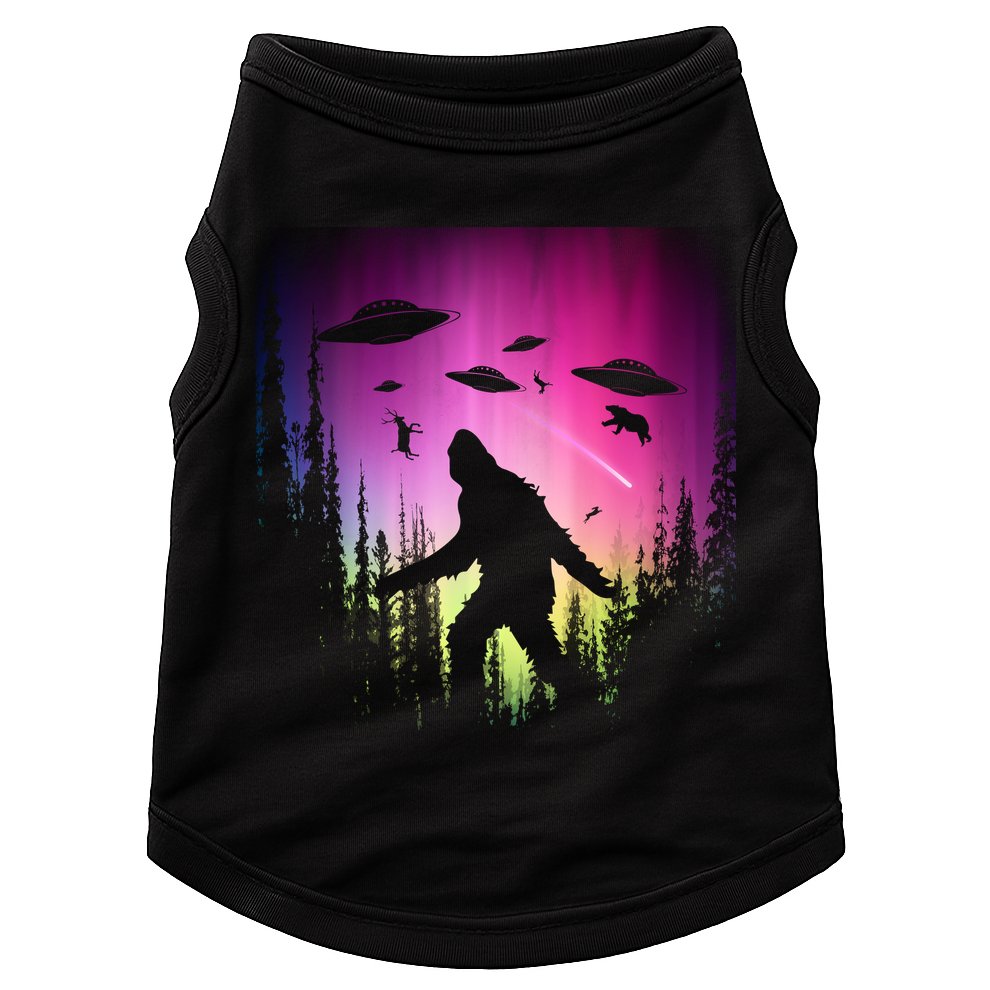 Bigfoot UFOs In Forest Doggie Tank
