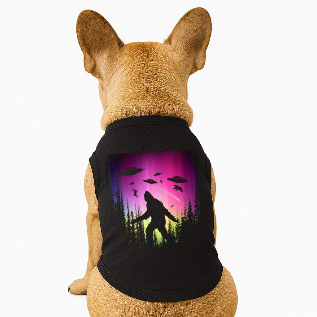 Bigfoot UFOs In Forest Doggie Tank