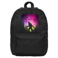 Bigfoot UFOs In Forest 16 in Basic Backpack