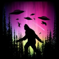 Bigfoot UFOs In Forest 16 in Basic Backpack
