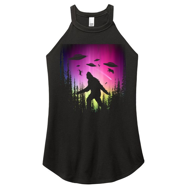 Bigfoot UFOs In Forest Women's Perfect Tri Rocker Tank