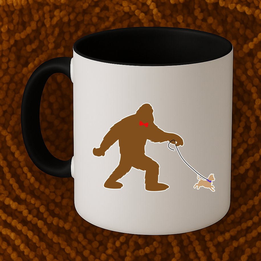 Bigfoot Walking Chihuahua Dog Mug