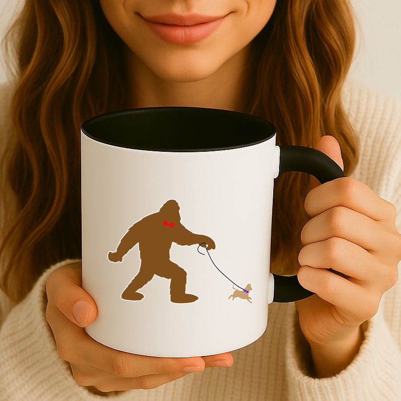 Bigfoot Walking Chihuahua Dog Mug