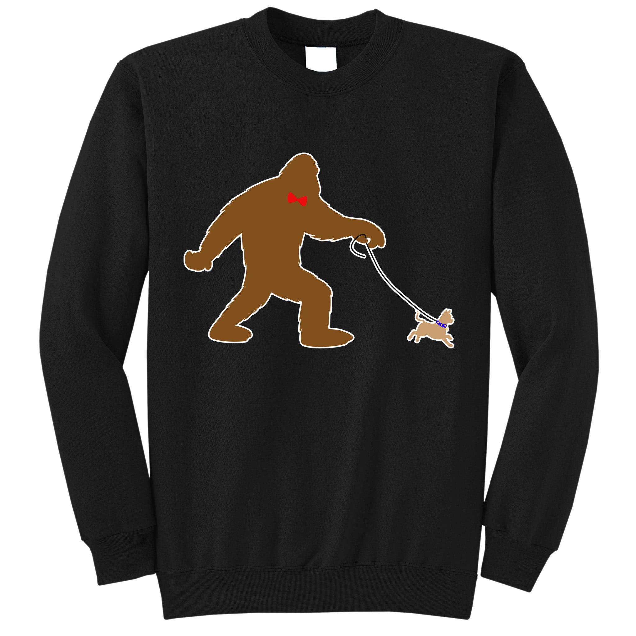 Bigfoot Walking Chihuahua Dog Tall Sweatshirt