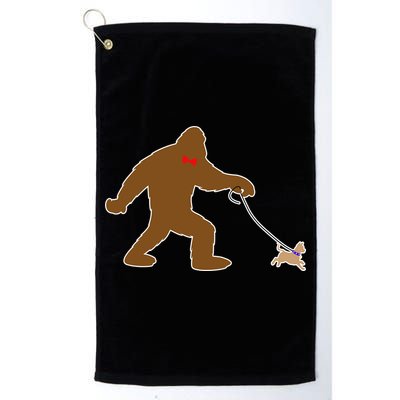 Bigfoot Walking Chihuahua Dog Golf Towel