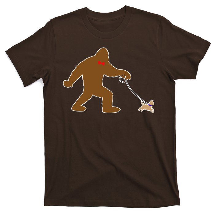 Bigfoot Walking Chihuahua Dog T-Shirt