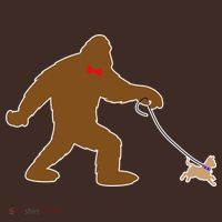 Bigfoot Walking Chihuahua Dog T-Shirt