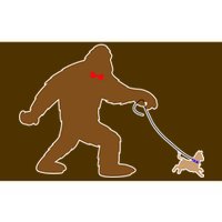 Bigfoot Walking Chihuahua Dog Bumper Sticker