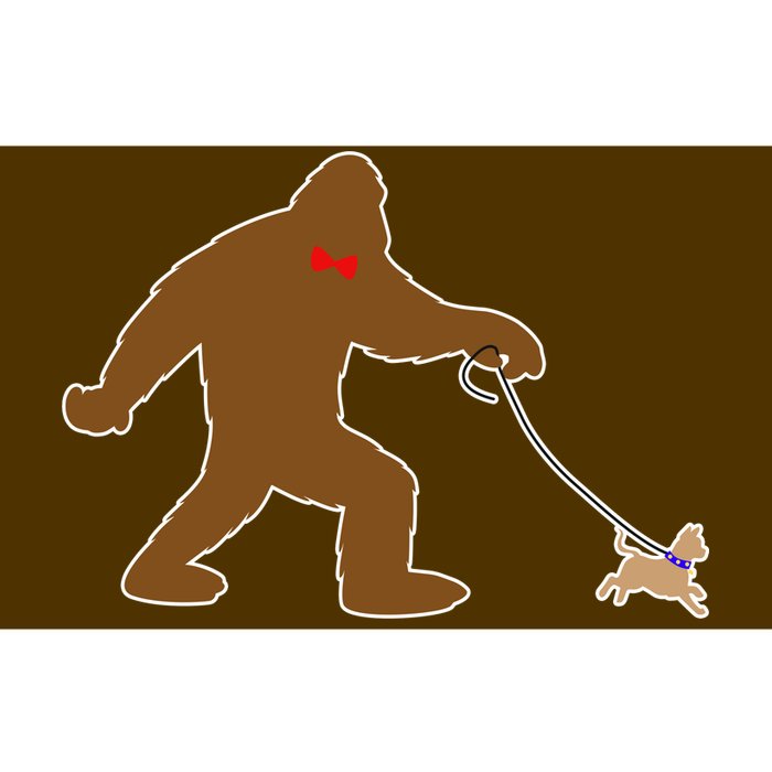 Bigfoot Walking Chihuahua Dog Bumper Sticker