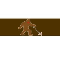 Bigfoot Walking Chihuahua Dog Bumper Sticker