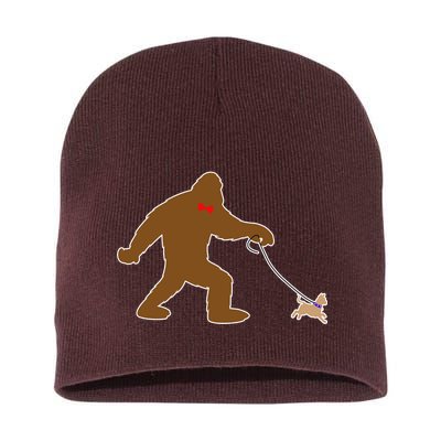 Bigfoot Walking Chihuahua Dog Short Acrylic Beanie