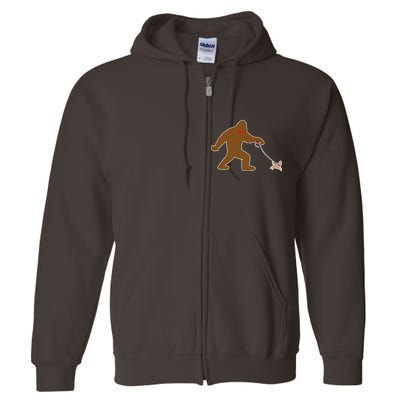 Bigfoot Walking Chihuahua Dog Full Zip Hoodie