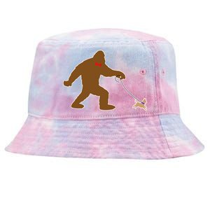 Bigfoot Walking Chihuahua Dog Tie-Dyed Bucket Hat