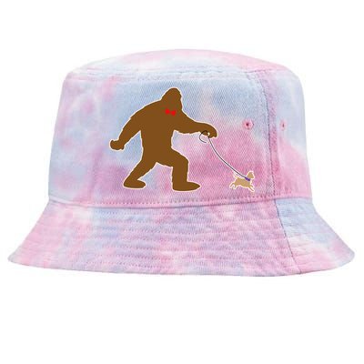 Bigfoot Walking Chihuahua Dog Tie-Dyed Bucket Hat