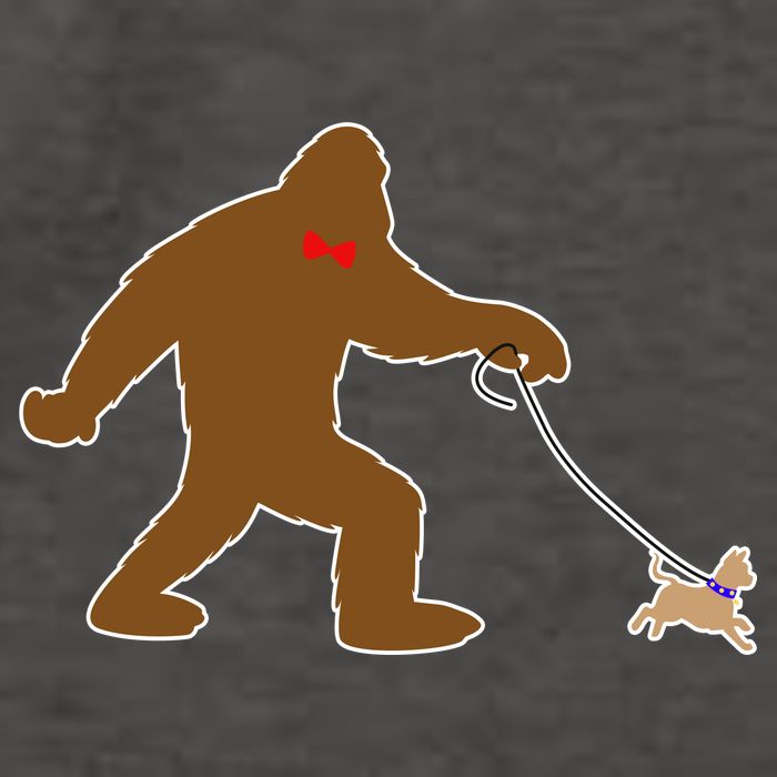 Bigfoot Walking Chihuahua Dog Vector Backpack