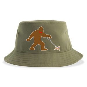 Bigfoot Walking Chihuahua Dog Sustainable Bucket Hat