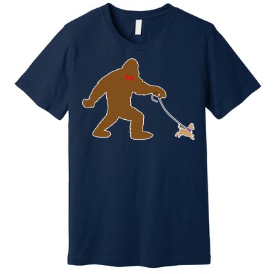 Bigfoot Walking Chihuahua Dog Premium T-Shirt