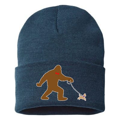 Bigfoot Walking Chihuahua Dog Sustainable Knit Beanie