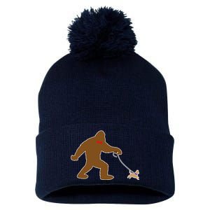 Bigfoot Walking Chihuahua Dog Pom Pom 12in Knit Beanie