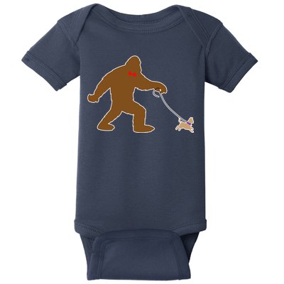 Bigfoot Walking Chihuahua Dog Baby Bodysuit