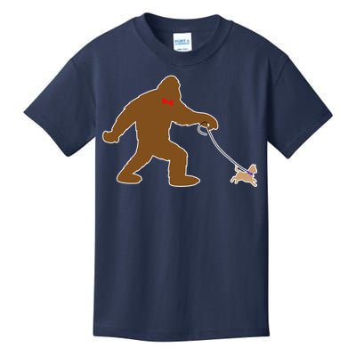 Bigfoot Walking Chihuahua Dog Kids T-Shirt