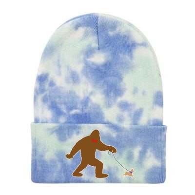 Bigfoot Walking Chihuahua Dog Tie Dye 12in Knit Beanie