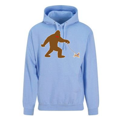 Bigfoot Walking Chihuahua Dog Unisex Surf Hoodie