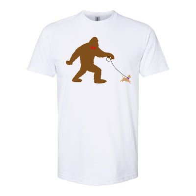 Bigfoot Walking Chihuahua Dog Softstyle® CVC T-Shirt