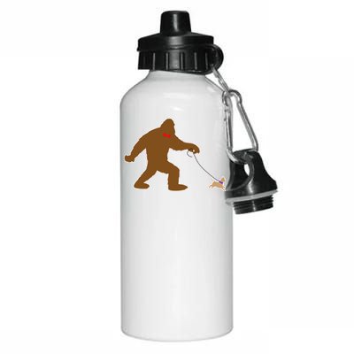 Bigfoot Walking Chihuahua Dog Aluminum Water Bottle