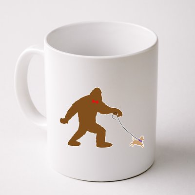 Bigfoot Walking Chihuahua Dog Coffee Mug