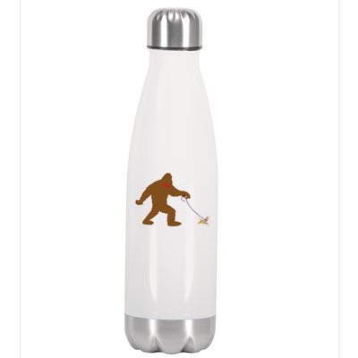 Bigfoot Walking Chihuahua Dog Stainless Steel Insulated Water Bottle