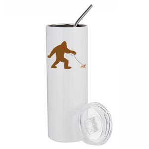 Bigfoot Walking Chihuahua Dog Stainless Steel Tumbler