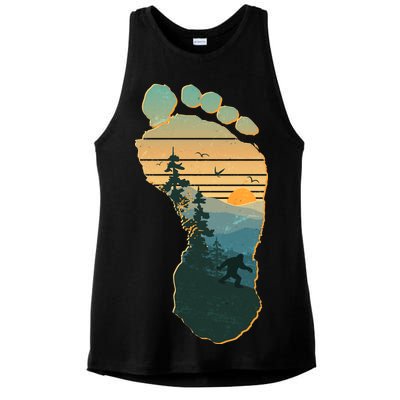 Bigfoot Wilderness Footprint Ladies PosiCharge Tri-Blend Wicking Tank