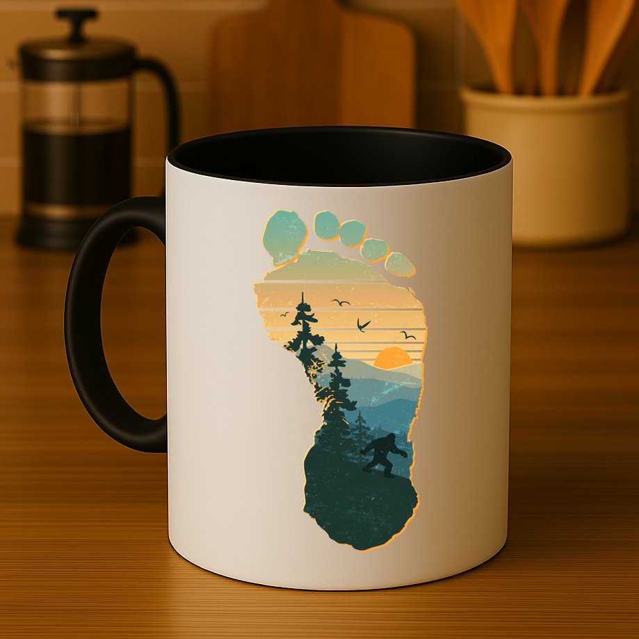 Bigfoot Wilderness Footprint Mug