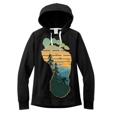 Bigfoot Wilderness Footprint Women's Fleece Hoodie