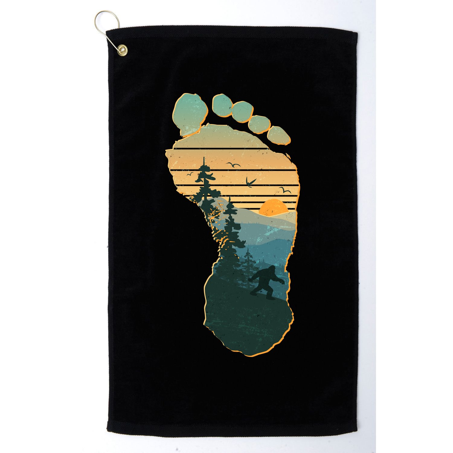 Bigfoot Wilderness Footprint Golf Towel