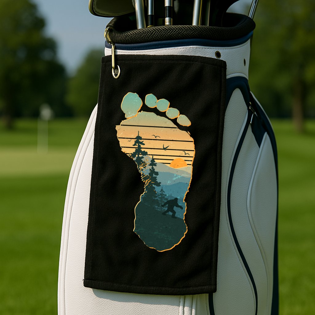Bigfoot Wilderness Footprint Golf Towel