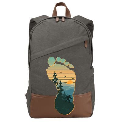 Bigfoot Wilderness Footprint Cotton Canvas Backpack