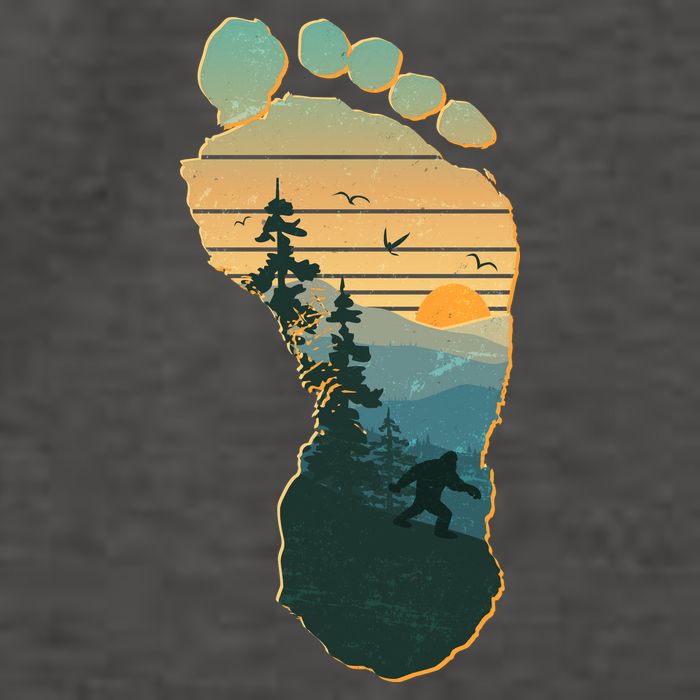 Bigfoot Wilderness Footprint Vector Backpack