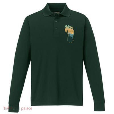 Bigfoot Wilderness Footprint Performance Long Sleeve Polo